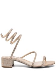 René Caovilla crystal-embellished heeled sandals - Toni neutri