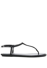 René Caovilla open-toe 13mm leather sandals - Nero