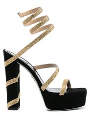 René Caovilla Cleo 155mm platform sandals - Oro