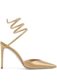 René Caovilla Cleo 105mm leather pumps - Oro