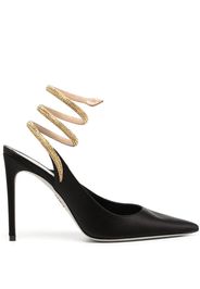 René Caovilla Cleo 90mm crystal-embellished pumps - Nero