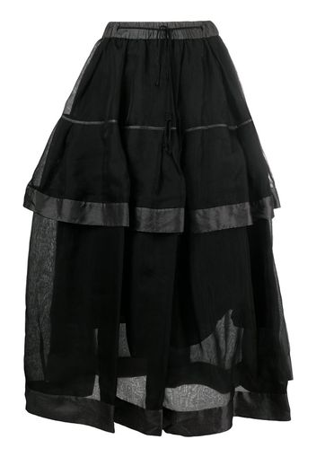 double-layered midi skirt