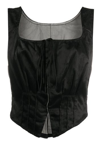 corset cropped gilet