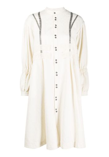 Ida lace-trimmed shirt dress