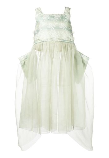 Renli Su sleeveless mulberry silk dress - Verde