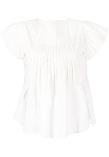 Renli Su Blusa plissettata - Bianco