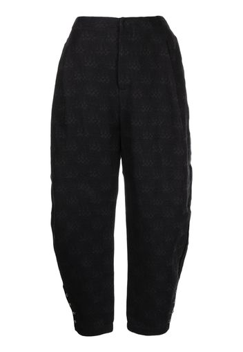 Renli Su high-waisted cropped trousers - Nero