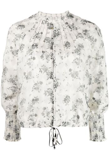 Renli Su floral-print blouse - Bianco