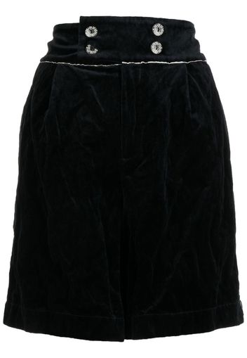 Renli Su Shorts a vita alta - Nero