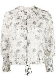 Renli Su floral-print blouse - Bianco