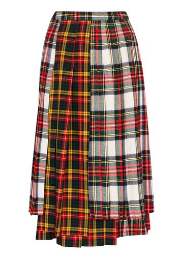 Rentrayage Gonna midi tartan Pleats Please - Rosso