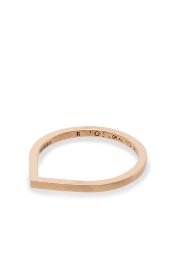 18kt rose gold thin band ring