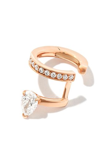 Repossi 18kt rose gold Serti Sur Vide diamond ear cuff - Rosa