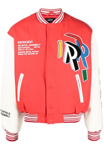 Represent Initial varsity jacket - Rosso