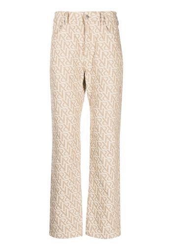 Represent Jeans dritti Initial jacquard - Marrone