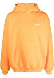 Represent logo print cotton hoodie - Arancione