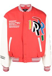 Represent Initial varsity jacket - Rosso