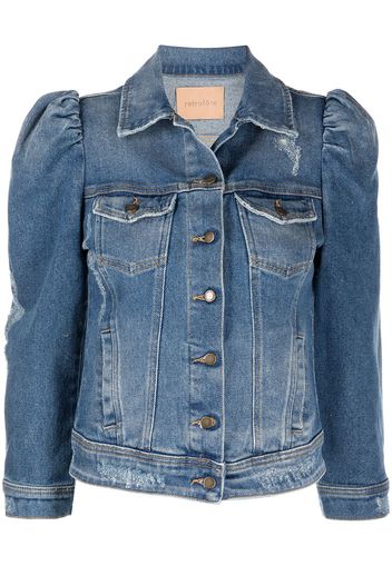 Retrofete Giacca denim Ada con maniche a palloncino - Blu