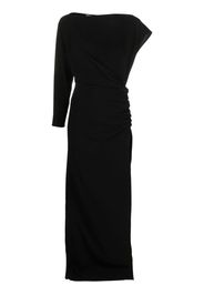 REV asymmetric slit maxi dress - Nero
