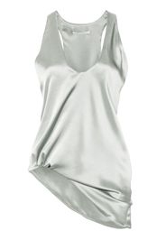 REV asymmetric satin tank top - Grigio