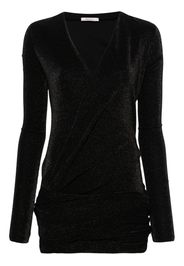 REV Abito Ezri corto lamé - Nero