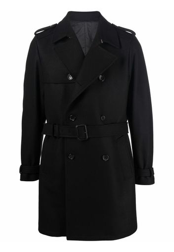 Reveres 1949 double-breasted belted virgin wool coat - Nero