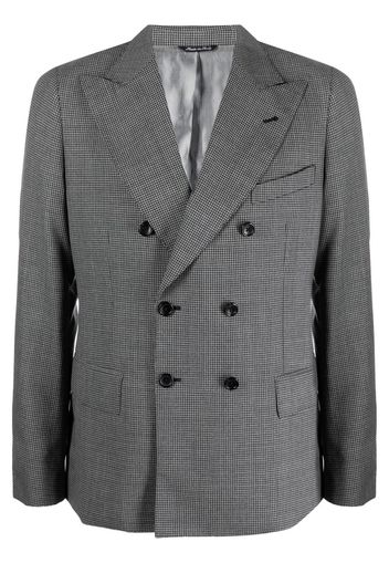 Reveres 1949 checked double-breasted blazer - Grigio