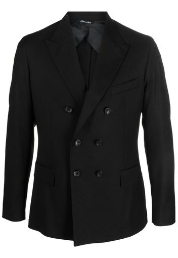 Reveres 1949 notched-lapel double-breasted blazer - Nero