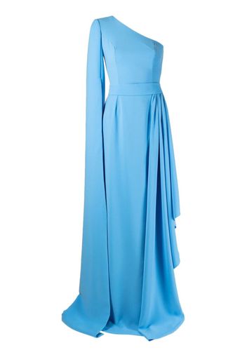 Rhea Costa one-shoulder gown - Blu