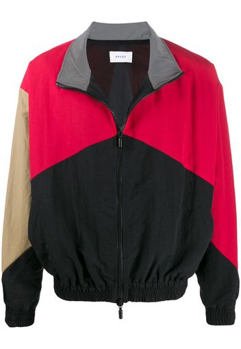 block colour logo jacket