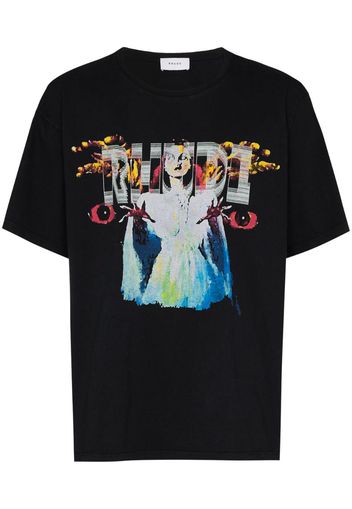 RHUDE SCREAM PRNT SS TEE BLK MULTI