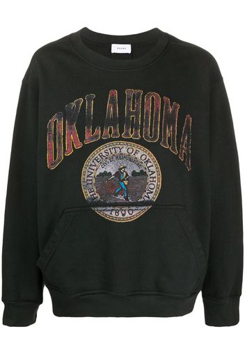 Oklahoma-print cotton sweatshirt