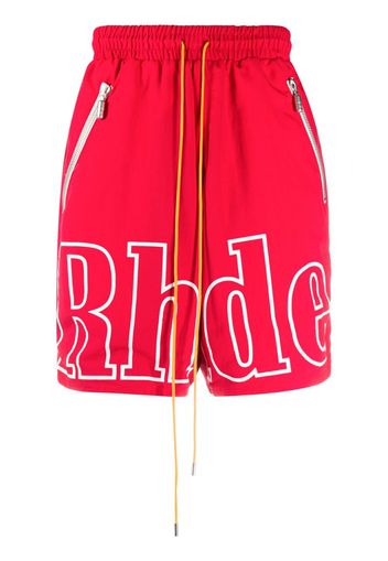 logo print shorts