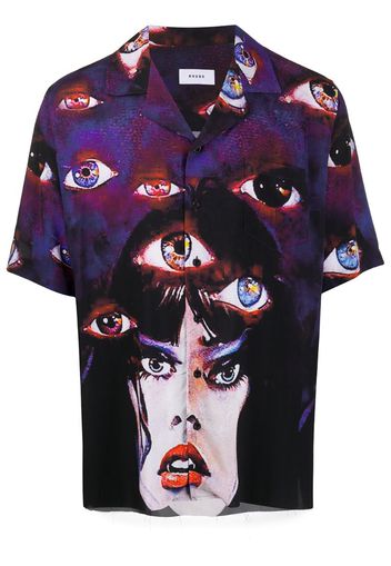 eye print short-sleeve shirt