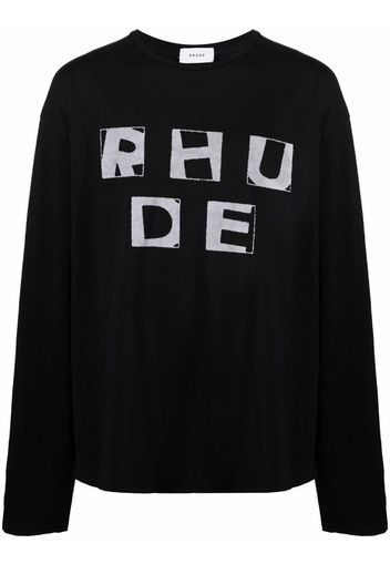 Rhude graphic-print long-sleeve top - Nero