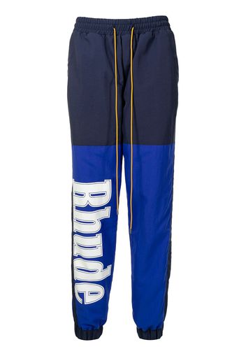 Rhude logo-print track pants - Blu