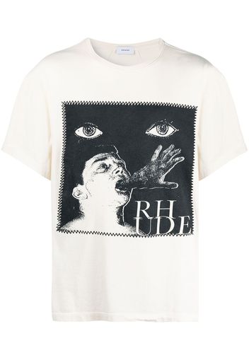 Rhude graphic-print cotton T-shirt - Bianco