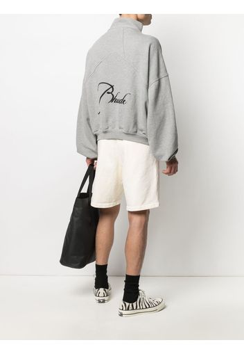 Rhude Felpa con zip - Grigio