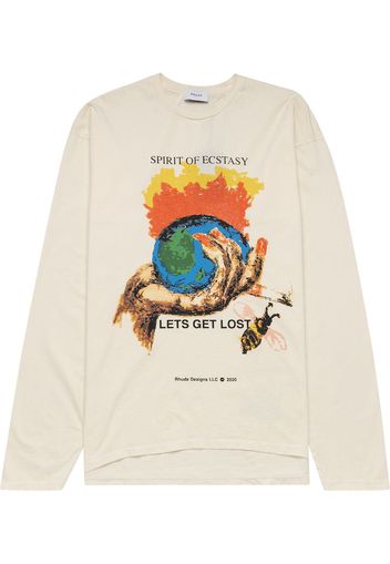 Rhude Let's Get Lost crewneck sweatshirt - Toni neutri