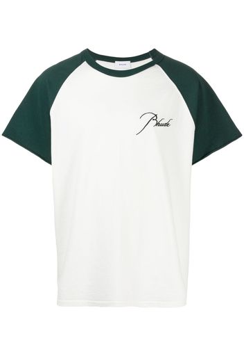 Rhude T-shirt con pannelli a contrasto - Bianco