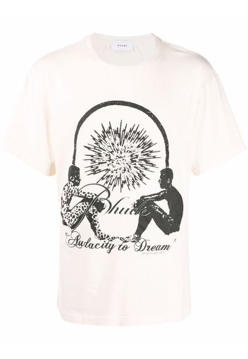 Rhude Audacity to Dream print T-shirt - Toni neutri