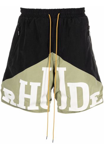 Rhude Shorts sportivi con stampa - Nero