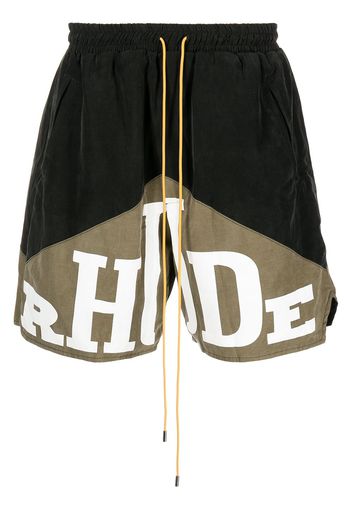 Rhude Shorts Yachting con stampa - Nero