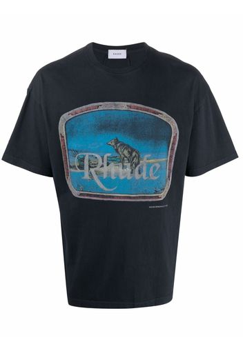 Rhude graphic logo printed T-shirt - Nero