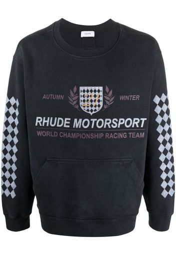 Rhude Felpa Motor Crest - Nero