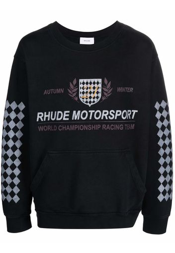 Rhude logo motosport sweatshirt - Nero