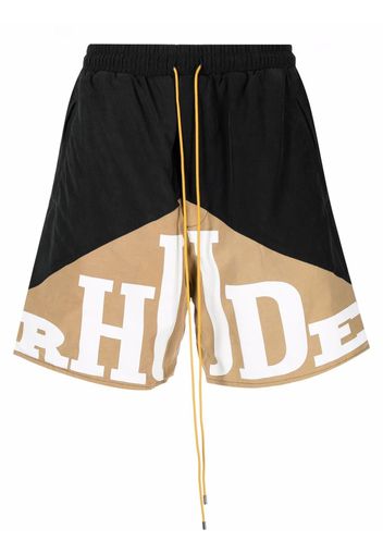 Rhude logo-print shorts - Nero