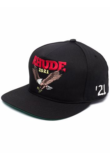 Rhude logo embroidered cap - Nero