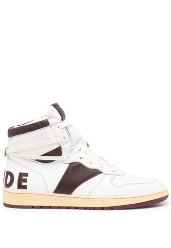 Rhude logo high-top sneakers - Rosso