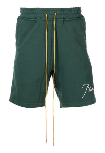 Rhude Shorts sportivi con ricamo - Verde